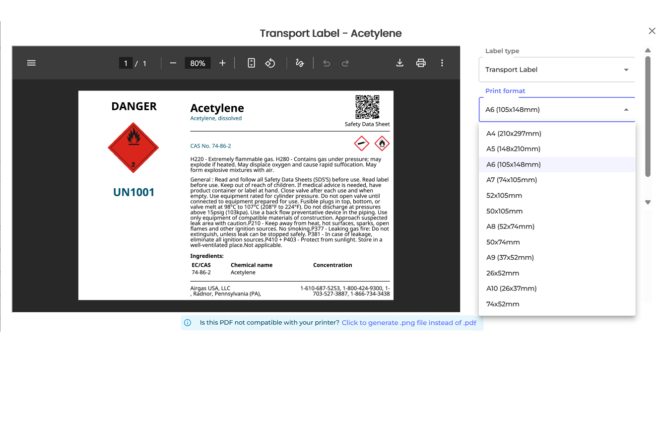 Secondary container labels